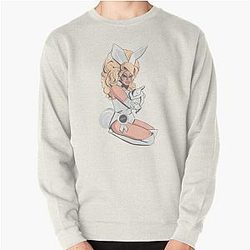 trixie mattel white rabbit blue Pullover Sweatshirt