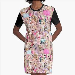 Trixie Mattel Collage  Graphic T-Shirt Dress