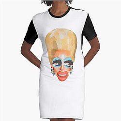 Trixie Mattel Merch Trixie Face Graphic T-Shirt Dress