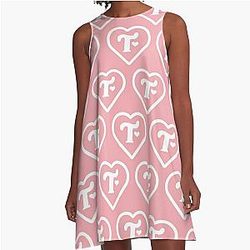 Trixie Mattel Logo Wallpaper  A-Line Dress