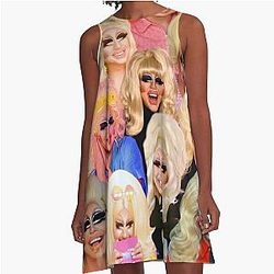 trixie mattel collage A-Line Dress