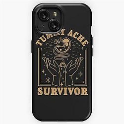 Vintage Minimalist Tummy Ache Survivor Funny Saying iPhone Tough Case