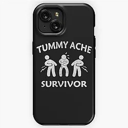 Tummy Ache Survivor Stomachache Vintage Funny iPhone Tough Case