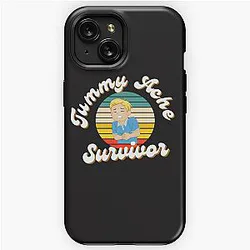 Tummy Ache Survivor sticker, Funny Tummy Ache Sticker, Stomach Ache Sticker, I'm A Survivor Sticker, Waterproof Sticker, Vinyl Sticker iPhone Tough Case