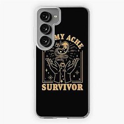 Vintage Minimalist Tummy Ache Survivor Funny Saying Samsung Galaxy Soft Case