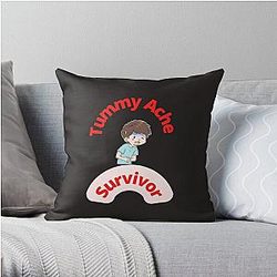 Tummy Ache Survivor W2 Throw Pillow