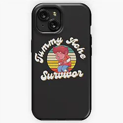 Tummy Ache Survivor sticker, Funny Tummy Ache Sticker, Stomach Ache Sticker, I'm A Survivor Sticker, Waterproof Sticker, Vinyl Sticker iPhone Tough Case