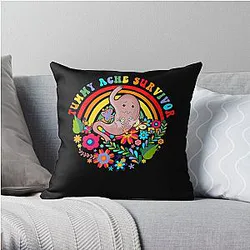 Tummy Ache Survivor (4) Throw Pillow
