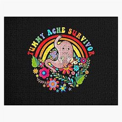 Vintage Tummy Ache Survivor, Tummy Ache Survivor, Stomachache IBS  (2) Jigsaw Puzzle