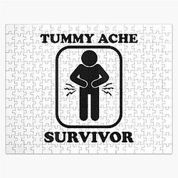 Vintage Tummy Ache Survivor, Tummy Ache Survivor, Stomachache IBS                 Jigsaw Puzzle