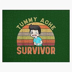 Vintage Tummy Ache Survivor, Tummy Ache Survivor, Stomachache IBS              Jigsaw Puzzle