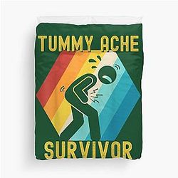 Vintage Tummy Ache Survivor, Tummy Ache Survivor, Stomachache IBS                  Duvet Cover