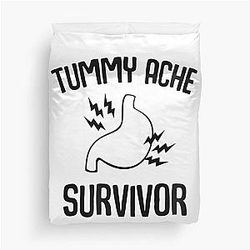 Vintage Tummy Ache Survivor, Tummy Ache Survivor, Stomachache IBS     Duvet Cover