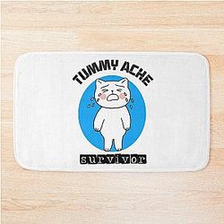 Vintage Tummy Ache Survivor Classic T-Shirt  Bath Mat