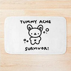 Cute Bear Tummy Ache Survivor Bath Mat