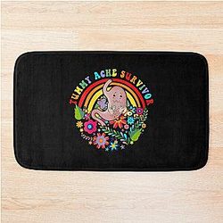 Vintage Tummy Ache Survivor, Tummy Ache Survivor, Stomachache IBS  (2) Bath Mat