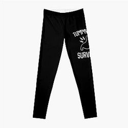 Vintage Tummy Ache Survivor, Tummy Ache Survivor, Stomachache IBS                    Leggings
