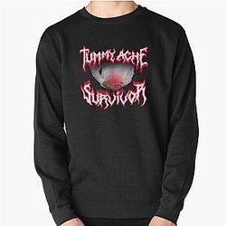 Tummy Ache Survivor Metal Design Pullover Sweatshirt