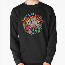 Vintage Tummy Ache Survivor, Tummy Ache Survivor, Stomachache IBS  (2) Pullover Sweatshirt