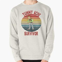 Funny Vintage Tummy Ache Survivor  Pullover Sweatshirt