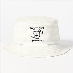 Cute Bear Tummy Ache Survivor Bucket Hat