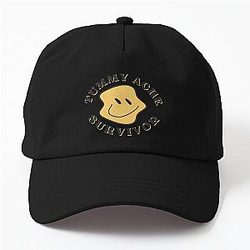 Tummy Ache Survivor Yellow Smiley Dad Hat