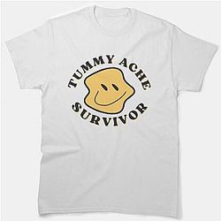 Tummy Ache Survivor Yellow Smiley Classic T-Shirt