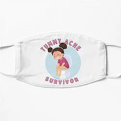 Tummy Ache Survivor | Tummy Ache Survivor Trends | Tummy relief | Stomach Ache | Tummy Pain  Flat Mask