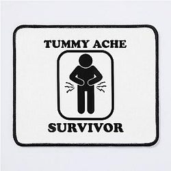 Vintage Tummy Ache Survivor, Tummy Ache Survivor, Stomachache IBS                 Mouse Pad
