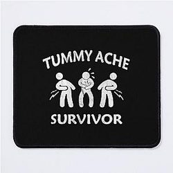 Tummy Ache Survivor Stomachache Vintage Funny Mouse Pad