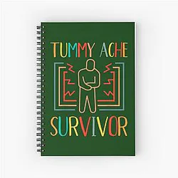 Vintage Tummy Ache Survivor       (6) Spiral Notebook