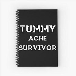 vintage tummy ache survivor Spiral Notebook