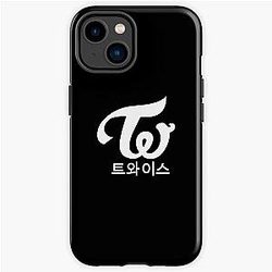 Twice Kpop logo Hangul Black White iPhone Tough Case RB0809