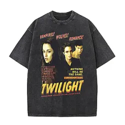 Twilight T-shirt - Washed Vintage Twilight Bella Swan Edward Cullen Jacob Black T Shirt