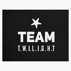 Twilight Puzzles - Team Twilight Saga white Text Jigsaw Puzzle