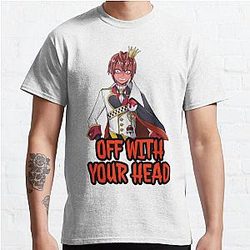 Disney Twisted Wonderland T-Shirts - "Off With Your Head" ~ Riddle Rosehearts (Twisted Wonderland) Classic T-Shirt RB0301