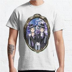 Disney Twisted Wonderland T-Shirts - Floyd Leech &amp; Jade Leech (Twisted Wonderland) Classic T-Shirt RB0301