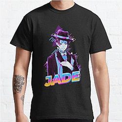 Disney Twisted Wonderland T-Shirts - Jade Leech Retro Aesthetic   Classic T-Shirt RB0301
