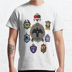 Disney Twisted Wonderland T-Shirts - Night Raven College &amp; Dorms (Twisted Wonderland) Classic T-Shirt RB0301