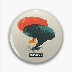 Retro Twisters Graphic Art Pin