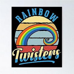 Vintage Rainbow Twisters Poster