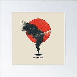 Minimalist Twisters Abstract Art Poster