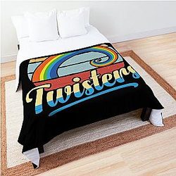 Vintage Rainbow Twisters Comforter