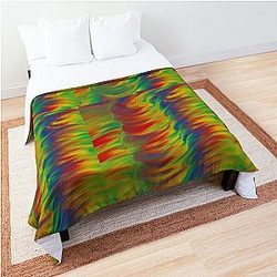 Glitchy primary twisters Comforter