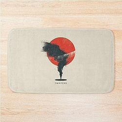 Minimalist Twisters Abstract Art Bath Mat