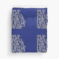 She sells Sea-Shells - Square - Tongue Twisters Duvet Cover