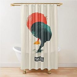 Retro Twisters Graphic Art Shower Curtain