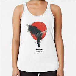 Minimalist Twisters Abstract Art Racerback Tank Top