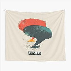 Retro Twisters Graphic Art Tapestry