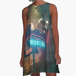 Twisters 2024 Action and Thriller A-Line Dress
